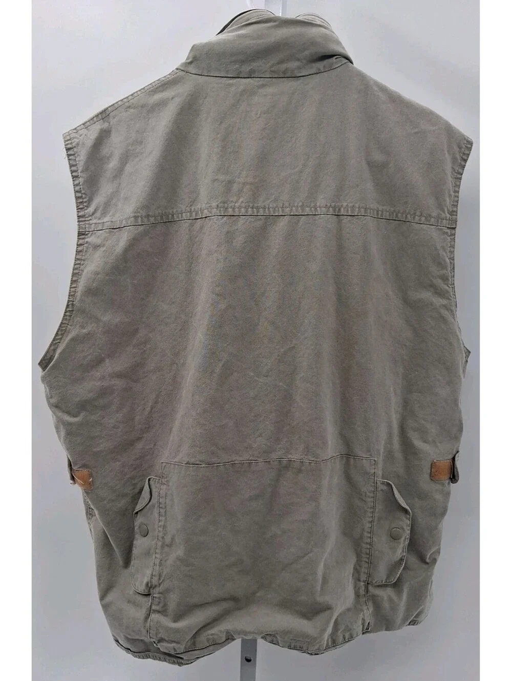Vintage Banana Republic Safari Vest Mens XL Olive Utility Travel Fishing Hunting